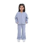 TOONTOY Kız Çocuk 2'li Takım Kapüşonlu Fermuarlı Cepli Sweatshirt & Beli Lastikli Bol Paça Eşofman, 2 YAŞ, 24839, Gri Melanj, kız-çocuk
