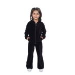 TOONTOY Kız Çocuk 2'li Takım Kapüşonlu Fermuarlı Cepli Sweatshirt & Beli Lastikli Bol Paça Eşofman, 2 YAŞ, 24839, Kahve, kız-çocuk
