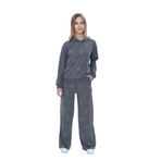 TOONTOY Kız Çocuk 2'li Takım Taş İşlemeli Kapüşonlu Sweatshirt & Beli Lastikli Bol Paça Cepli Eşofma, 8 Yaş, 24951, Antrasit Melanj, kız-çocuk