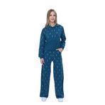 TOONTOY Kız Çocuk 2'li Takım Taş İşlemeli Kapüşonlu Sweatshirt & Beli Lastikli Bol Paça Cepli Eşofman, 8 Yaş, 24949, Petrol Mavi, kız-çocuk