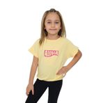 Toontoy Kız Çocuk Aloha Baskılı Tişört Sarı 5 YAŞ
