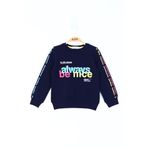 Toontoy Kız Çocuk Always Baskılı Sweatshirt - 5 Yaş - Lacivert