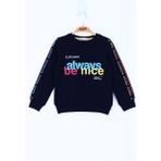 Toontoy Kız Çocuk Always Baskılı Sweatshirt - 5 Yaş - Siyah