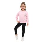 Toontoy Kız Çocuk Always Kalp Nakışlı Taytlı Takım Açık Pembe 2 YAŞ