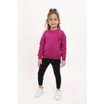 Toontoy Kız Çocuk Always Kalp Nakışlı Taytlı Takım Mürdüm 5 YAŞ