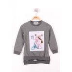 Toontoy Kız Çocuk Anne Kız Baskılı Sweatshirt - 8 Yaş - Antrasit Melanj