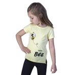 Toontoy Kız Çocuk Arı Baskılı Tişört - 3 Yaş - Sarı
