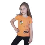 Toontoy Kız Çocuk Arı Baskılı Tişört Turuncu 2 YAŞ
