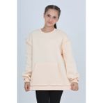 Toontoy Kız Çocuk Arka Eva Nakışlı Sweatshırt - Bej - 12 - 13 Yaş