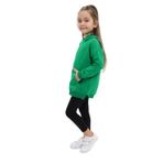 Toontoy Kız Çocuk Arkası Nakışlı Taytlı Takım Çimen Yeşili 5 YAŞ