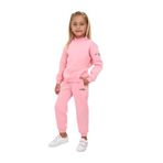 Toontoy Kız Çocuk Armalı Yazı Nakışlı Eşofman Takım Pembe 5 YAŞ