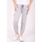 Toontoy Kız Çocuk Artistic Baskılı Jogger Eşofman Alt Gri Melanj 8-9 YAŞ