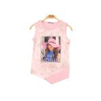 Toontoy Kız Çocuk Atlet Hat Vogue Baskılı Açık Pembe 5 YAŞ