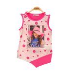 Toontoy Kız Çocuk Atlet Hat Vogue Baskılı Fuşya 5 YAŞ