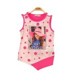 Toontoy Kız Çocuk Atlet Hat Vogue Baskılı Fuşya 7 YAŞ