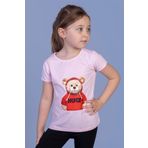 Toontoy Kız Çocuk Ayıcık Baskılı Tişört