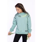 Toontoy Kız Çocuk Balıkçı Yaka İçi Pamuklu Sweatshirt Yeşil 4-5 YAŞ