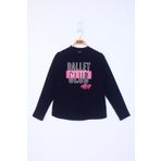 Toontoy Kız Çocuk Ballet Club Baskılı Sweatshirt - 8 Yaş - Lacivert