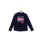 Toontoy Kız Çocuk Ballet Club Baskılı Sweatshirt Lacivert 12 YAŞ