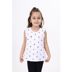 Toontoy Kız Çocuk Baskılı Atlet Beyaz 6 YAŞ