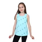 Toontoy Kız Çocuk Baskılı Atlet Su Yeşili 8-9 YAŞ