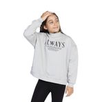 Toontoy Kız Çocuk Baskılı Balıkçı Yaka Sweatshirt Gri 8-9 YAŞ