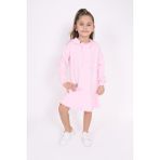 Toontoy Kız Çocuk Baskılı Elbise - 2 Yaş - Açık Pembe