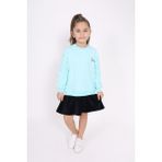 Toontoy Kız Çocuk Baskılı Elbise - 2 Yaş - Lila