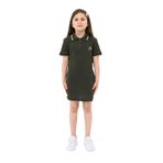 Toontoy Kız Çocuk Baskılı Elbise Haki 6-7 YAŞ