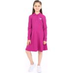 Toontoy Kız Çocuk Baskılı Elbise Siyah 13-14 YAŞ