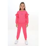 Toontoy Kız Çocuk Baskılı Eşofman Takım Fuşya 4 YAŞ