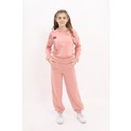 Toontoy Kız Çocuk Baskılı Eşofman Takım Koyu Pudra 13-14 YAŞ