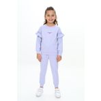 Toontoy Kız Çocuk Baskılı Eşofman Takım Mavi 6 YAŞ