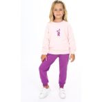Toontoy Kız Çocuk Baskılı Eşofman Takım - Pudra - 5 Yaş