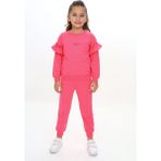 Toontoy Kız Çocuk Baskılı Eşofman Takım Yeşil 2 YAŞ