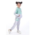 Toontoy Kız Çocuk Baskılı Eşofman Takım Yeşil 5 YAŞ