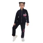 Toontoy Kız Çocuk Baskılı Eşofman Takımı Lacivert 5 YAŞ