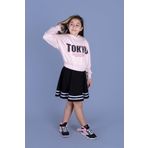 Toontoy Kız Çocuk Baskılı Etekli Takım Pudra 8-9 YAŞ