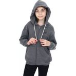 Toontoy Kız Çocuk Baskılı Hırka Antrasit Melanj 12-13 YAŞ
