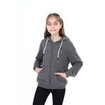 Toontoy Kız Çocuk Baskılı Hırka Antrasit Melanj 13-14 YAŞ