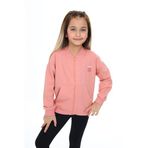 Toontoy Kız Çocuk Baskılı Hırka Koyu Pudra 4 YAŞ