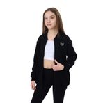 Toontoy Kız Çocuk Baskılı Hırka Siyah 13-14 YAŞ
