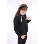 Toontoy Kız Çocuk Baskılı Hırka Siyah 8-9 YAŞ