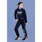 Toontoy Kız Çocuk Baskılı Kanguru Cepli Eşofman Takımı