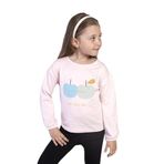 Toontoy Kız Çocuk Baskılı Kol Ucu Lastikli Sırtı Nakış Detaylı Tişört Pudra 1 YAŞ
