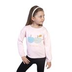 Toontoy Kız Çocuk Baskılı Kol Ucu Lastikli Sırtı Nakış Detaylı Tişört Pudra 4 YAŞ