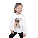 Toontoy Kız Çocuk Baskılı Kol Ucu Lastikli Tişört Ekru 6 YAŞ