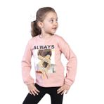 Toontoy Kız Çocuk Baskılı Kol Ucu Lastikli Tişört Somon 6 YAŞ