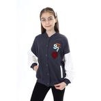 Toontoy Kız Çocuk Baskılı Kolej Hırka Füme 6-7 YAŞ