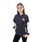 Toontoy Kız Çocuk Baskılı Kolej Hırka Füme 8-9 YAŞ